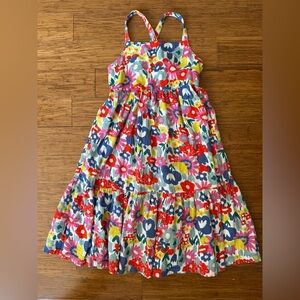 Hanna Andersson Colorful Floral Gauze Maxi Kids Dress